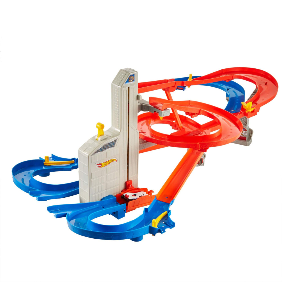 Hot Wheels Hw Auto-Lift Expressway Track Set And 5 Dcc-image