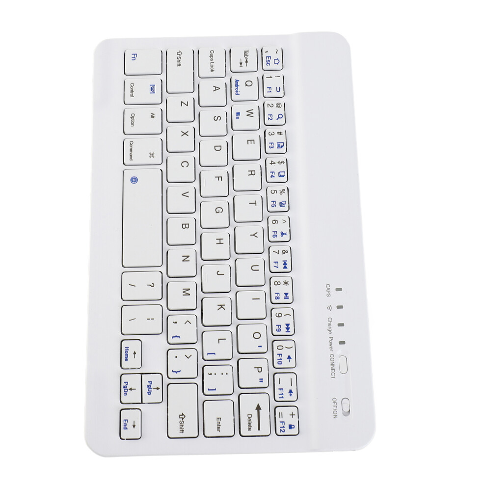 Wireless Keyboard 7 Inch Mute Compact Ultra Thin Bluetooth Wireless Single Keyboard For Phone Tablet Pc White 4661315025292