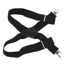 Herrenhosenträger 2 Zoll breit, schwarze Polyester-Baumwolle, elegante Hosenträger für Business & Party