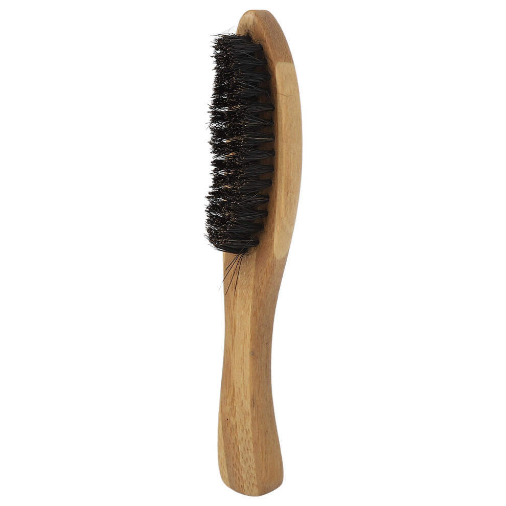 Beard Grooming Brush Soft Bristles Beard Styling Brush with Wooden Ergonomic Handle for Men