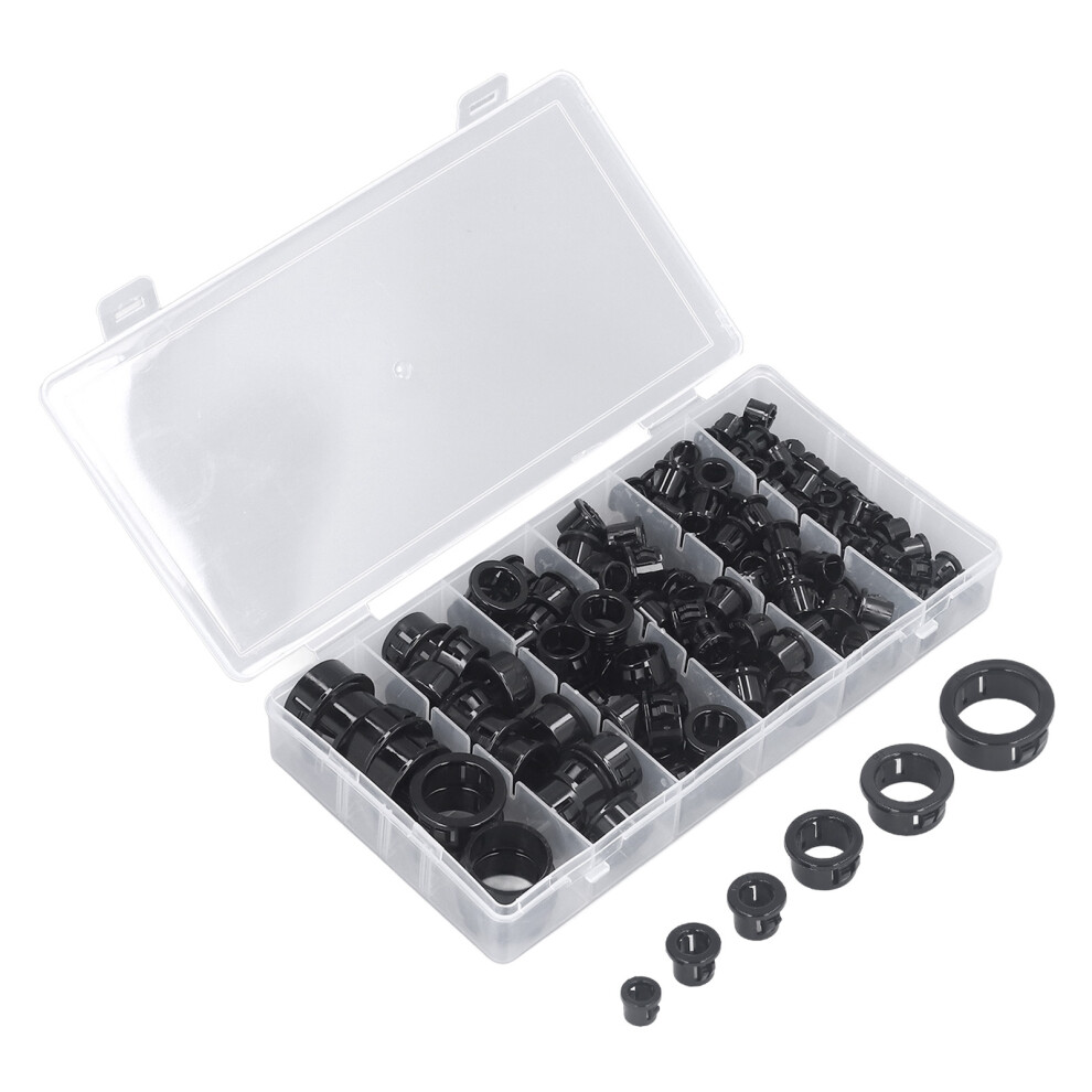 160Pcs Snap In Cable Grommet Protector Nylon Plastic 5/16In 3/8In 1/2In 5/8In 3/4In 1In Cable Grommet Protector 7611315035668