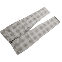 Men Plaid Skinny Pants Slim Fit Tapered Breathable Flat Front Casual Dress Pants for Business Light Grey XL