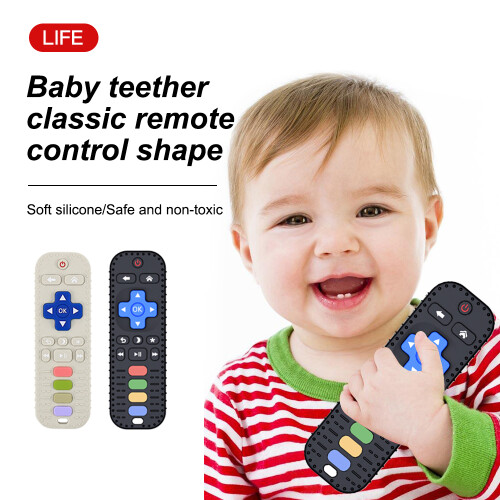 Silicone Baby Teether Remote Control Teether Teething Toys Soft Teething Pacifier for Infants