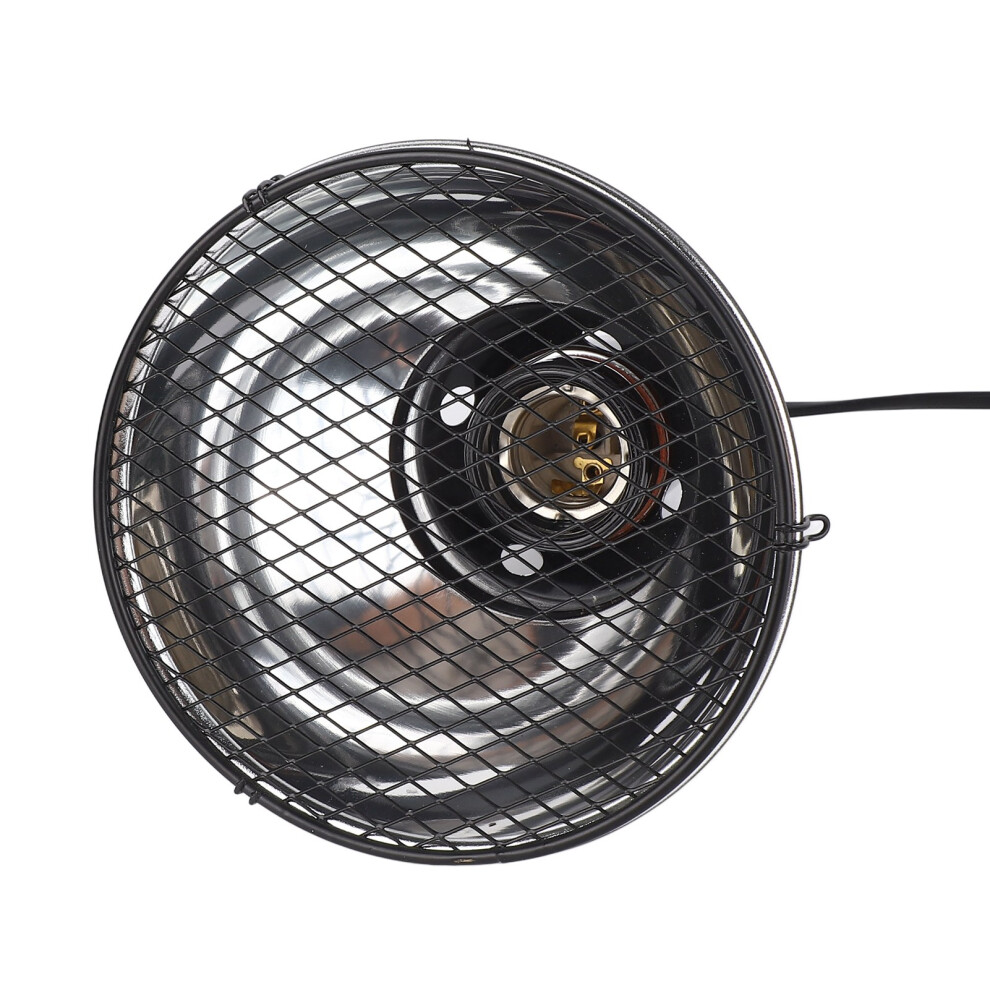 5.5in Reptile Lamp Fixture Uniform Heating Professional Shallow Dome Lamp Cap for Amphibians
