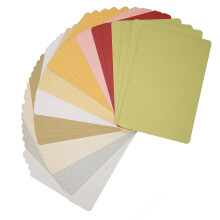 200Pcs Pearlescent Card Stock Assorted Colors Blank Metallic Cardstock Paper with Rounded Corners 5.9x3.9in