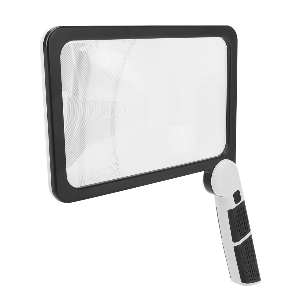 Light Folding Handheld Magnifying Glass 48 Chips 5X Magnification Led Reading Writing Magnifier