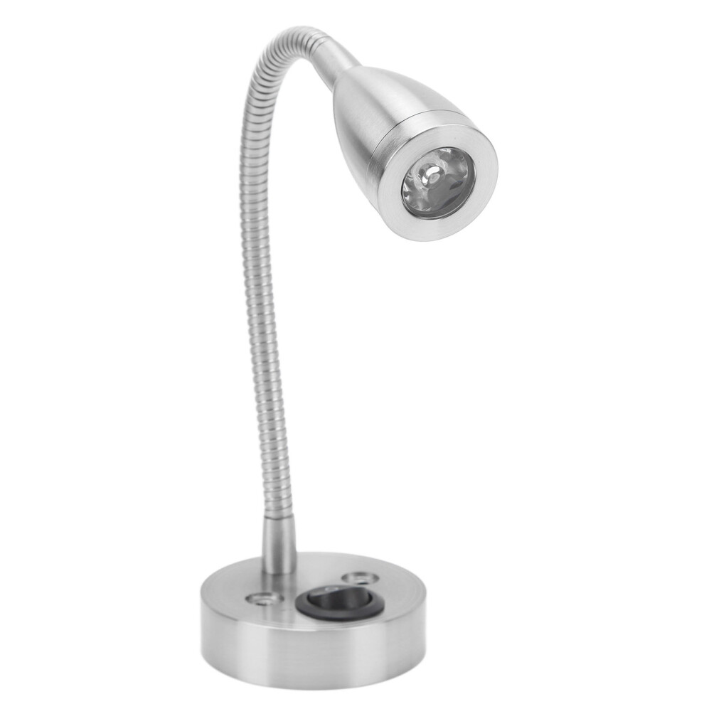 Rv Led Bedside 360 Degree Swivel Flexible Goosneck For Dc 12V To 24V Boat Camper Truck Cars Light/Silver 8431315047824