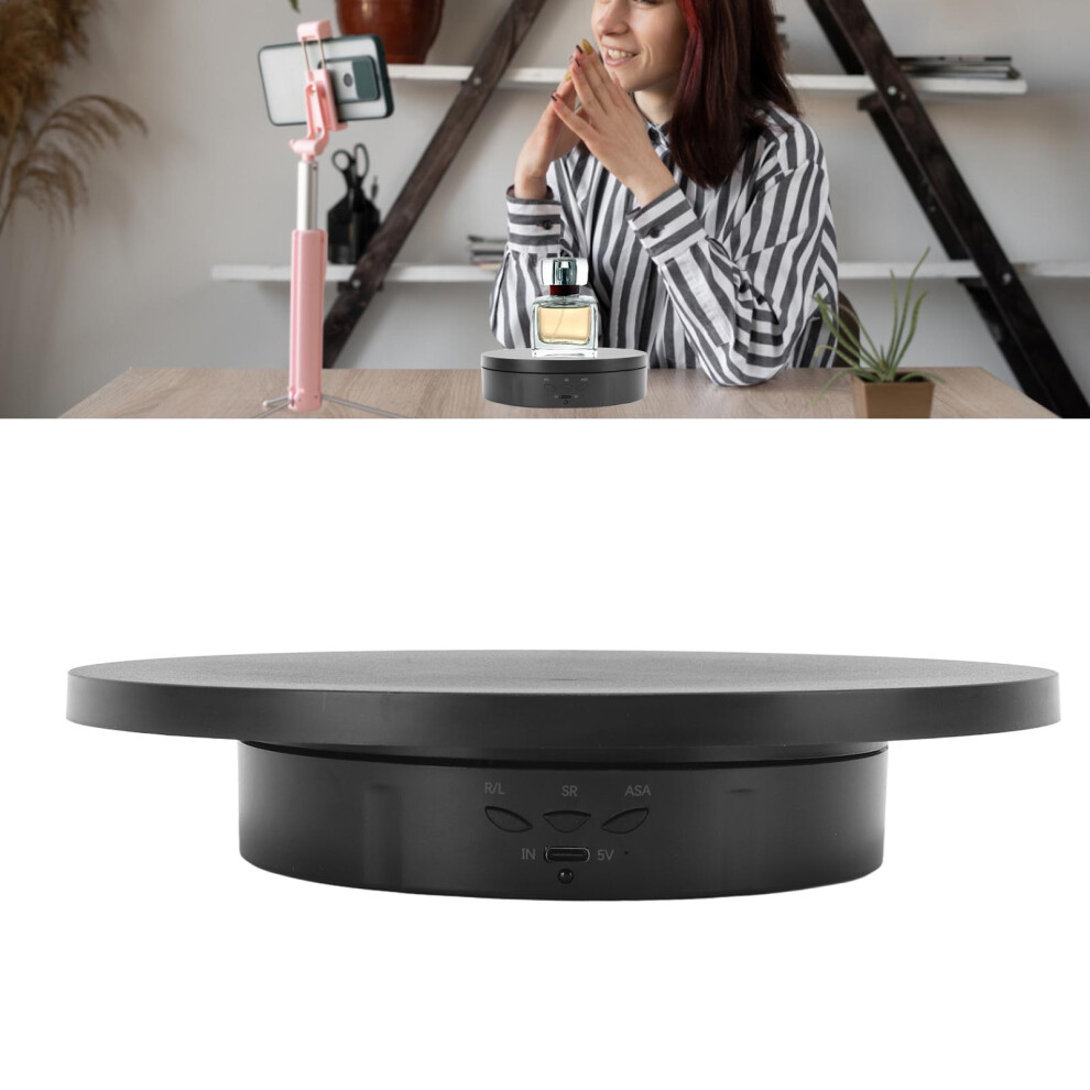 2 in 1 Rotating Display Stand Mute Rotating Jewelry Display Turntable for Watch Cosmetics Photography Black Button-image-OPC-PHR2CC9-NEW