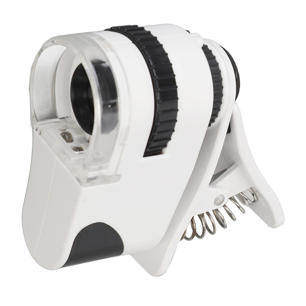 Clip On Type Loupe With Led Uv Lighting 50X Zoom Universal Microscopes Jewels Magnifier For Smartphones 7611315063296