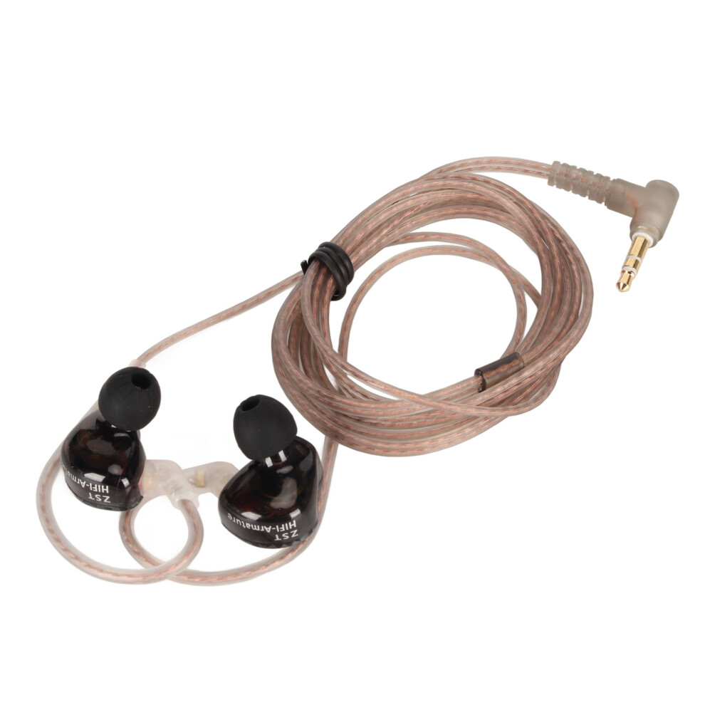 Kz Zst Monitor Earbuds 3.5Mm Right Angle Plug Noise Canceling 1Ba 1Dd Hifi Wired Monitor Earphone For Android For Ipod Carbon Fiber Standar 4911315064075