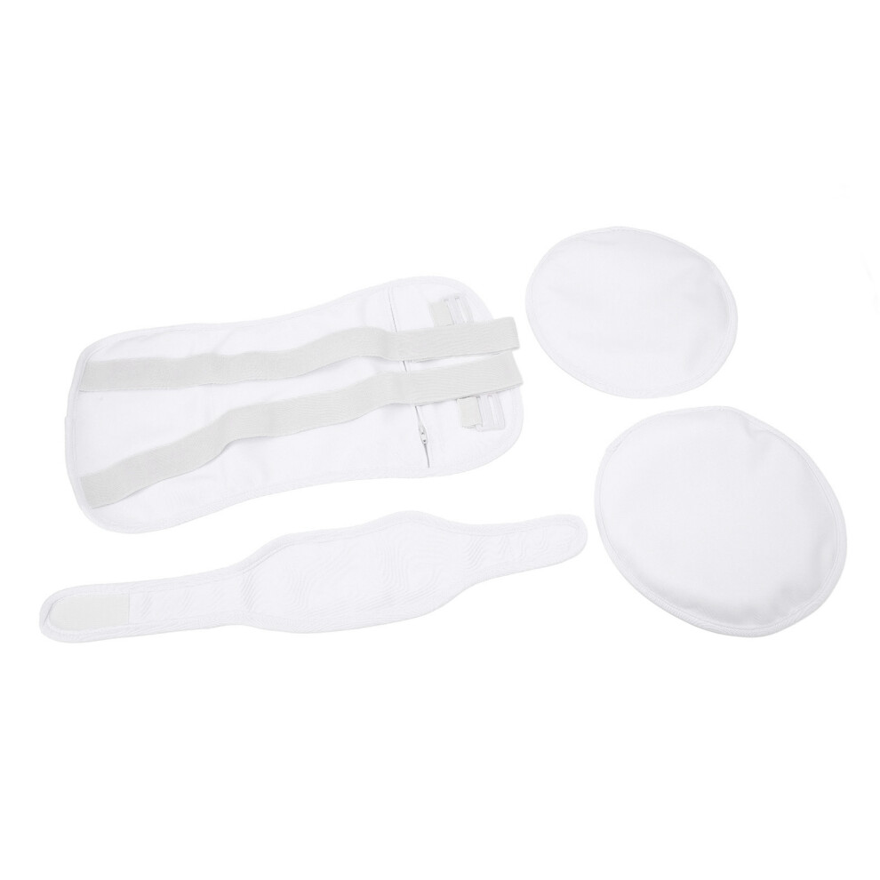 White Castor Oil Pack Kit Adjustable Strap Reusable Leakage Proof Castor Oil Pack Wrap For Waist Neck Chest