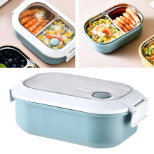 Lunch Box Stainless Steel Insulation Leakproof Cute Design Portable Bento Box for School Office Blue