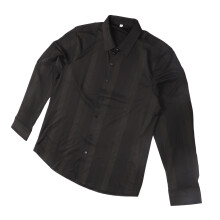 Herren Cyan Eissilber Streifen Langarmhemd XXXL, flexibel, knitterfrei