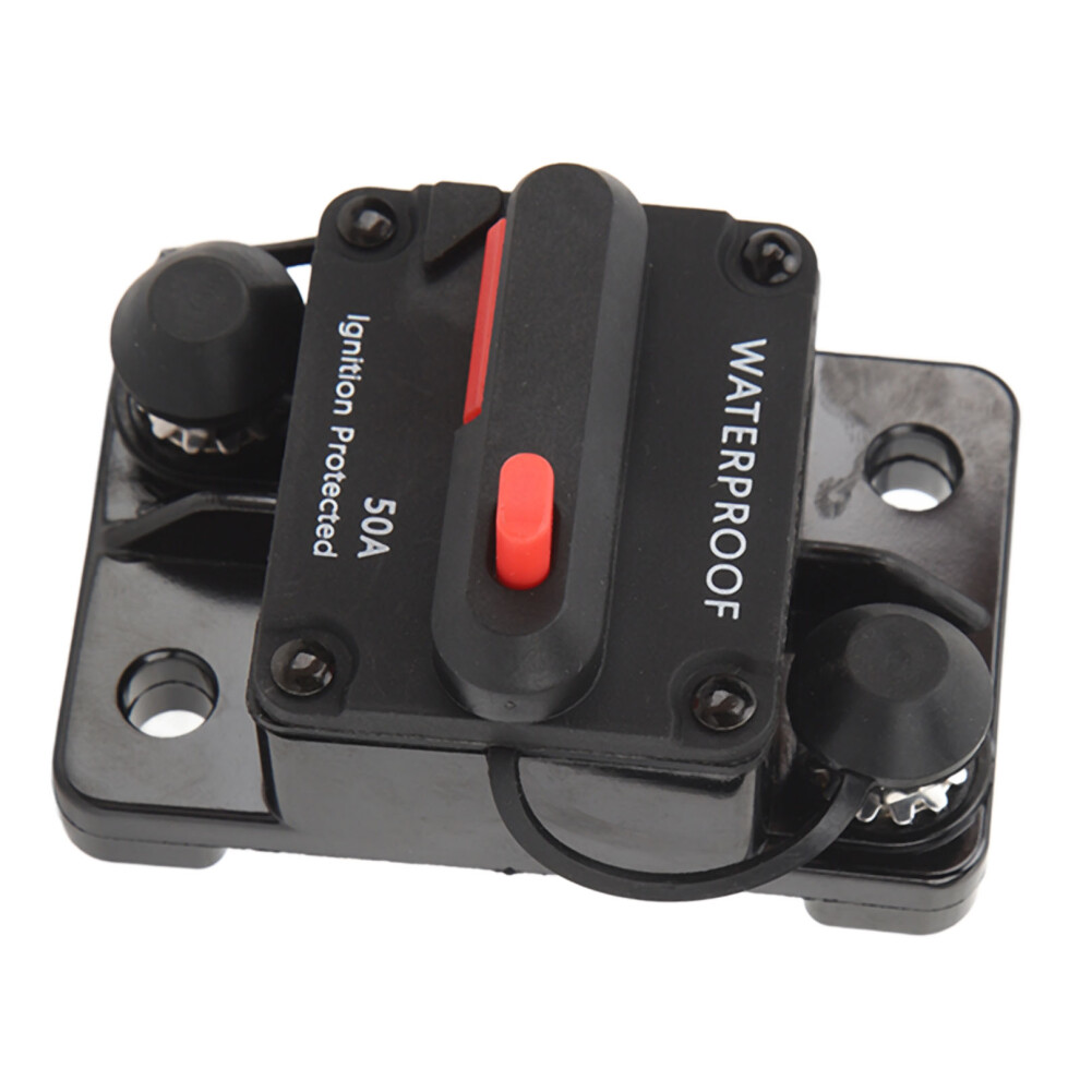 Car Audio Circuit Breaker 12V Waterproof Manual Reset With Fuse For Stereo System 50A 4161315071157