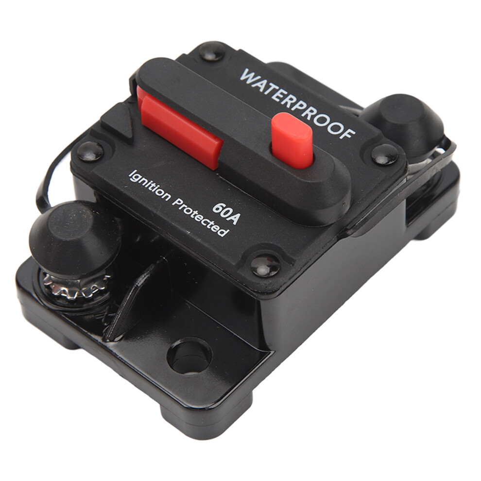 Car Audio Circuit Breaker 12V Waterproof Manual Reset With Fuse For Stereo System 60A 7891315071174