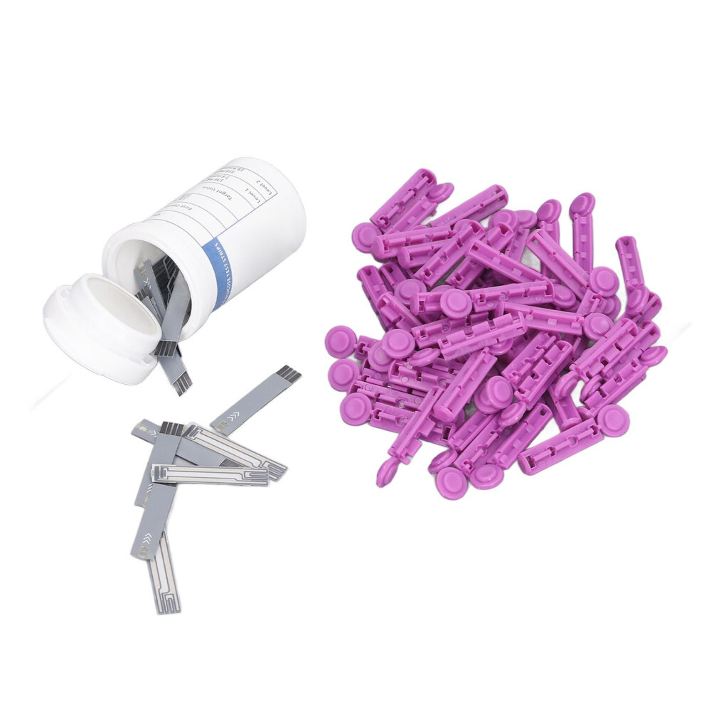 50pcs Blood Glucose Test Strips 50pcs Lancets Blood Sugar Diabetic Testing Paper Needles Kit