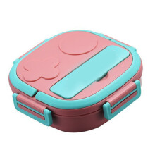 Lunch Box Multi Compartment Food Container Large Capacity Stainless Steel for Home Outdoor 2 Compartment Pink