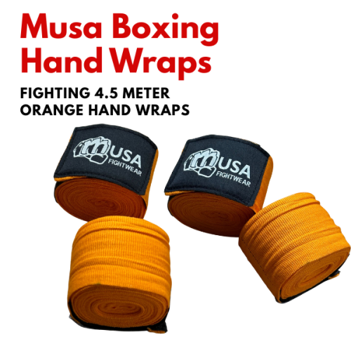 Musa Boxing Hand Wraps 4.5 meter Fighting Orange Hand Wraps