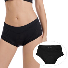 Women Cycling Underwear Breathable Women Bicycle Briefs Women Shock Absorption 3D Padded Bike Shorts Underwear Black L