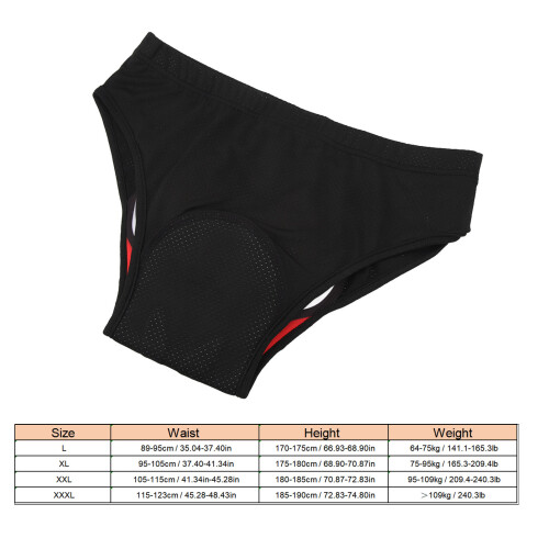 Men Cycling Triangle Underwear Comfortable Breathable Quick Drying Triangle Underwear with Thickened Silicone Pads L 1