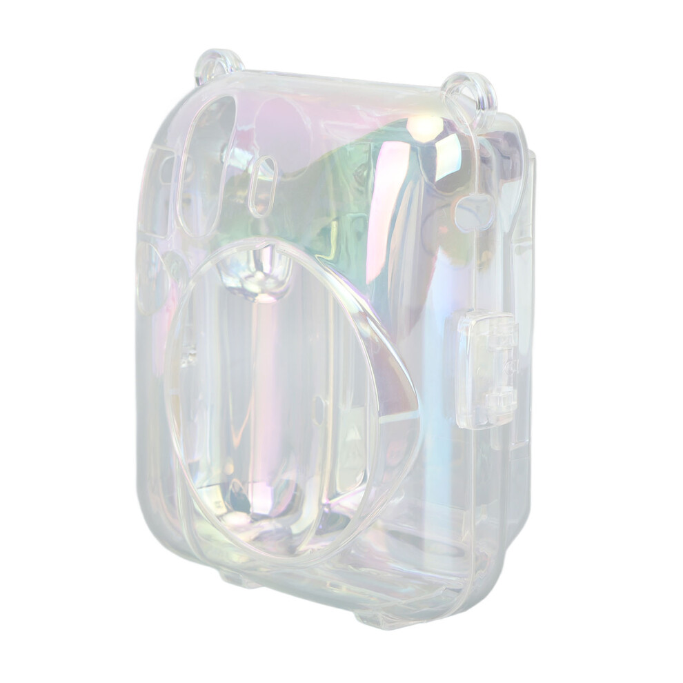 Clear Case for Fujifilm Instax Mini 12 PC Transparent Colorful Instant Camera Protective Carrying Case with Adjustable Shoulder Strap for O-image-OPC-PHR2DXY-NEW