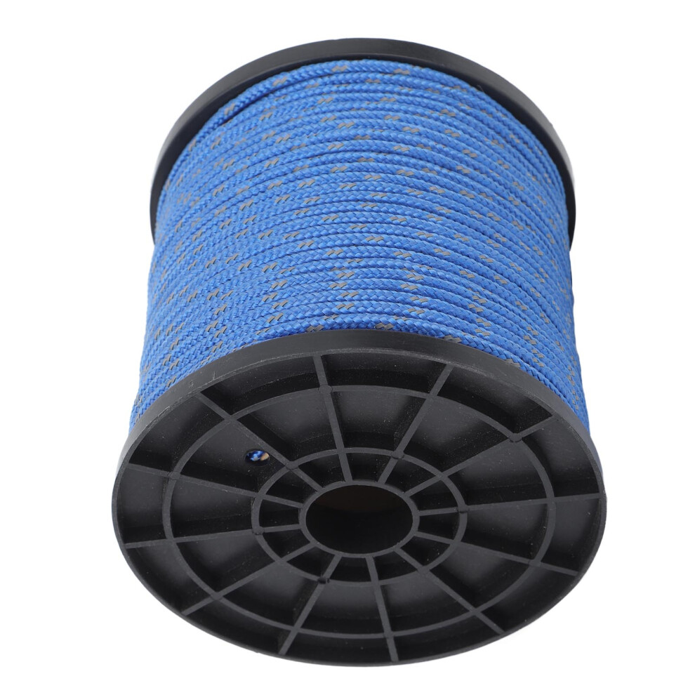 Reflective Camping Rope Texture Weaving 164Ft 4Mm Polyester Parachute Cord For Travel Hiking Backpacking Blue 4291315075500