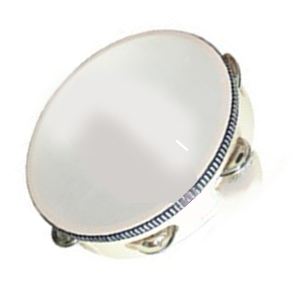 Wooden Handheld Tambourine Educational Interesting Percussion Tambourine Drum for Party 20cm/8in