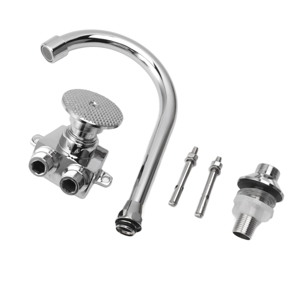 Foot Pedal Faucet Hands Free Foot Valve Flexible Hose Touchless Floor Mount Foot Control Faucet For Kitchen 4621315077752