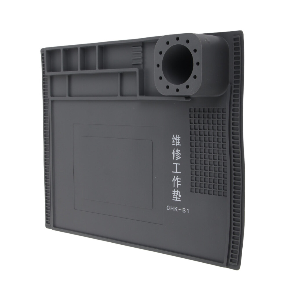 Silicone Work Mat High Temperature Resistance Heat Insulation Electronics Repair Mat 40X30cm Grey 7691315078360