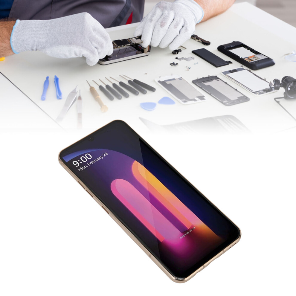 6.8 Inch Screen Replacement Digitizer Touch Screen Assembly Replacement Repair Parts With Frame Repair Tool Kit For Lg V60 Thinq 5G Gold 9481315082782