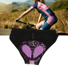 Women Cycling Underwear Breathable Women Bicycle Briefs Shock Absorption 3D Padded Bike Shorts Underwear Quick Dry Black XL