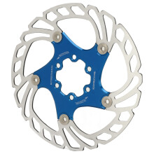Mountain Bike Floating Disc Brake Rotor 6 Bolts Heat Dissipation Bike Disc Brake Rotor Blue 160mm / 6.3in