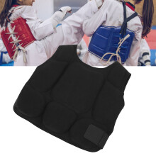 Taekwondo Chest Protector Thickened EVA Liner Shock Absorption Boxing Chest Guard Protection Vest XL