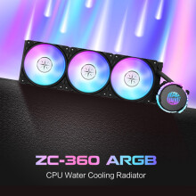 ZEAGINAL 360 A-RGB Integrated CPU Water Cooling Radiator with High-performance PWM Pump High Density Water Pipe Fan Speed: 800-1800 RPM