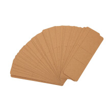50pcs Kraft Bookmark Sleeves DIY Handcraft 5.9x1.8inch Bookmarks Holder Pen Sleeves for Display Jewelry Crochet Brown