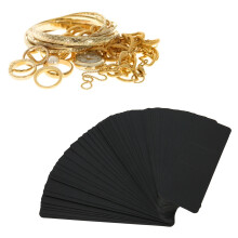 50pcs Kraft Bookmark Sleeves DIY Handcraft 5.9x1.8inch Bookmarks Holder Pen Sleeves for Display Jewelry Crochet Black