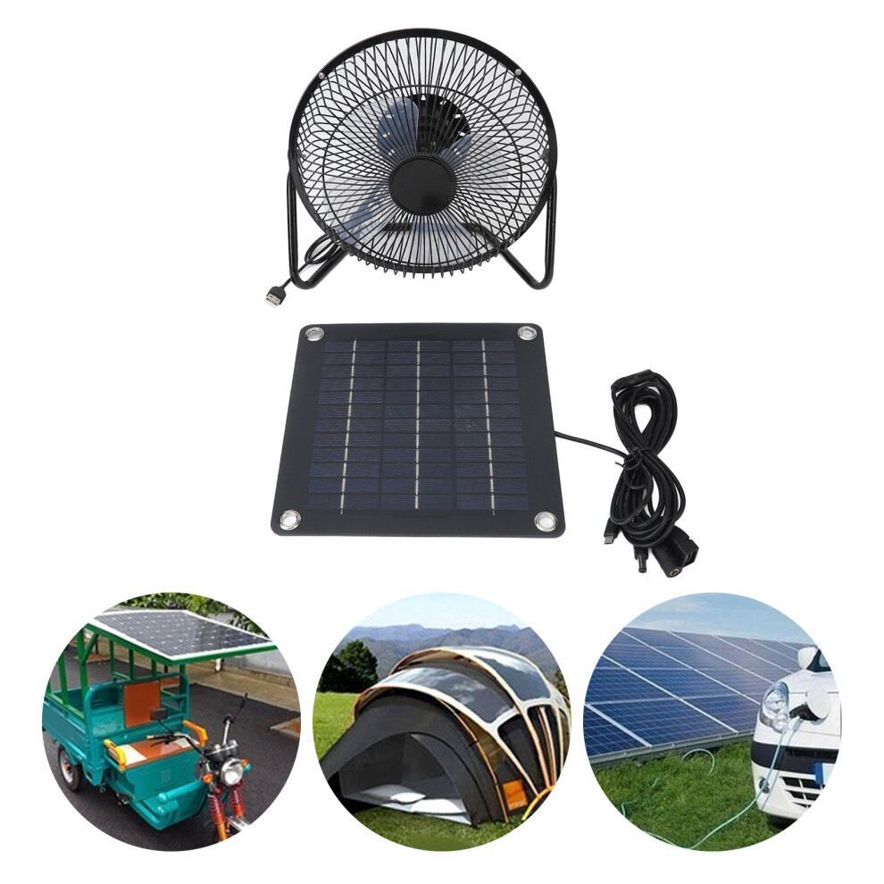 100W Solar Panel Ventilator Fan Solar Portable Powered Exhaust Fan For Greenhouse Pet House 7901315095015