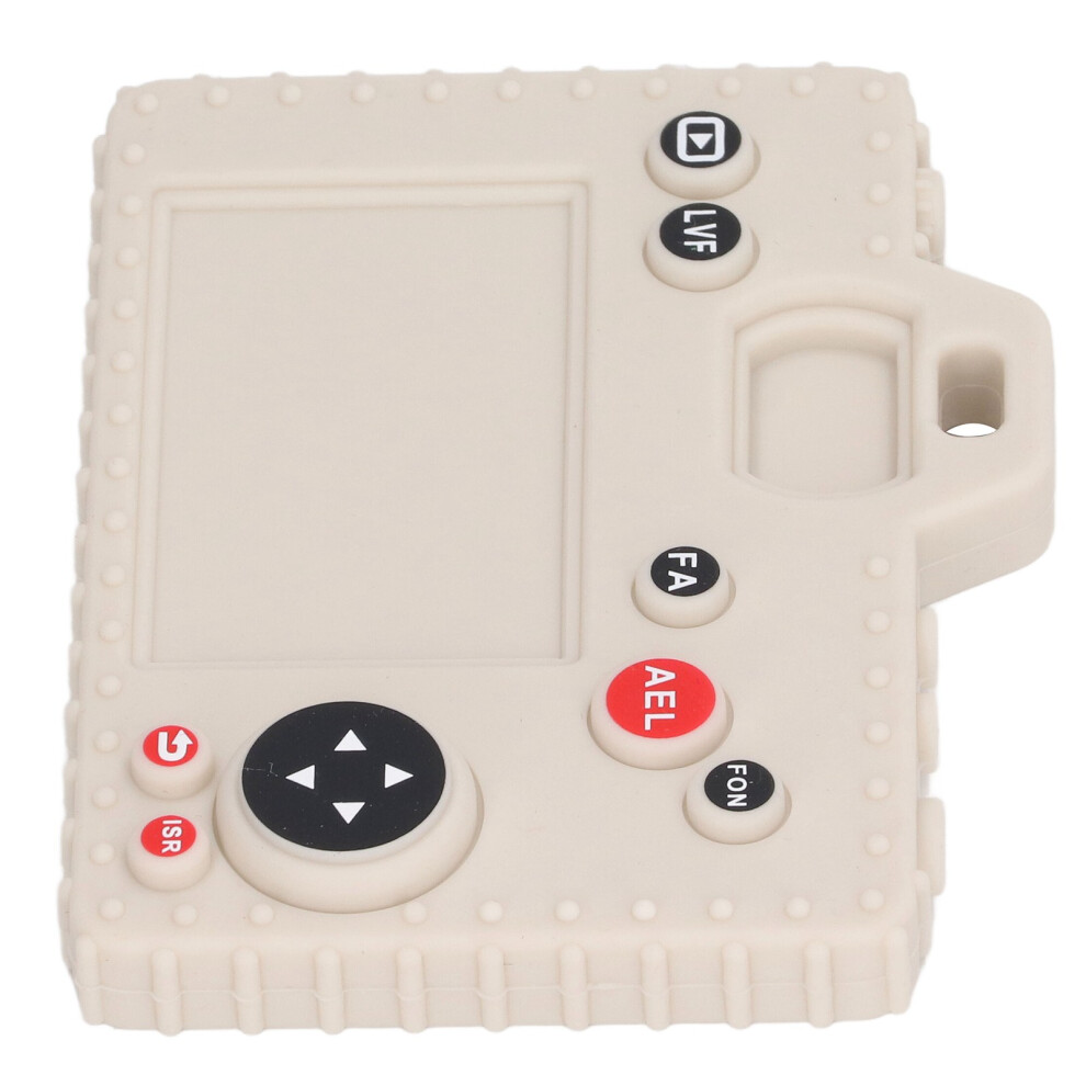 Baby Camera Shape Teether Toy Dishwasher Safety Sensory Development Silicone Teether Toy Beige