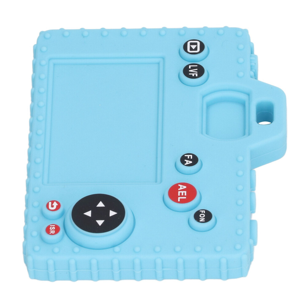 Baby Camera Shape Teether Toy Dishwasher Safety Sensory Development Silicone Teether Toy Sky Blue