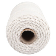 White Macrame Cord 4mmx21.9 Yards Macrame Rope Cotton Cord for Wall Hanging Plant Hangers Crafts Knitting