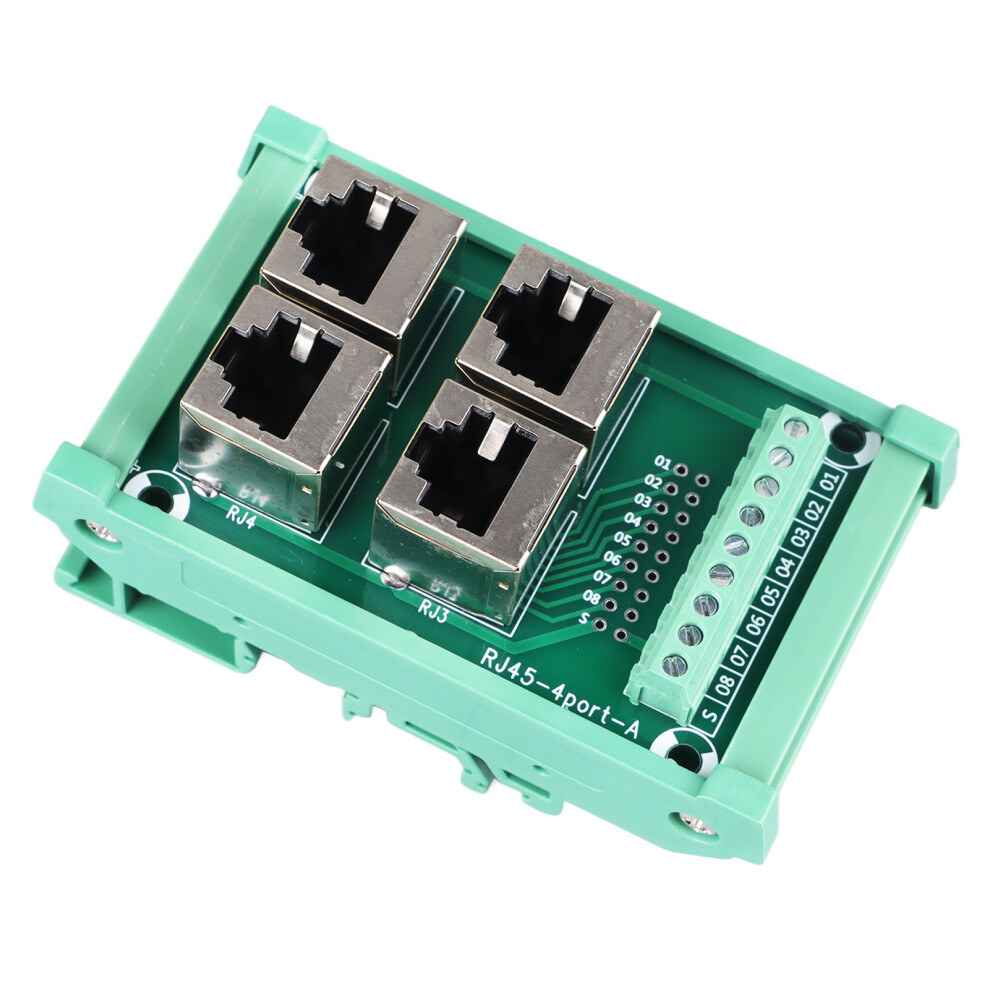 4 Way Buss Board 0.5A Parallel Rail Mount Interface Module Terminal Block Connector For Homes Offices Factories 4041315100173