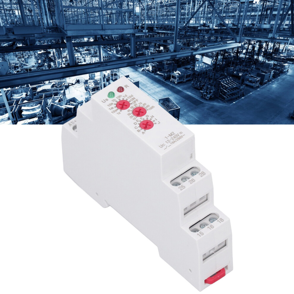 Time Relay Multifunctional Normally Open Din Rail Delay Timer Switch Ac Dc 12Â240V 4691315103782