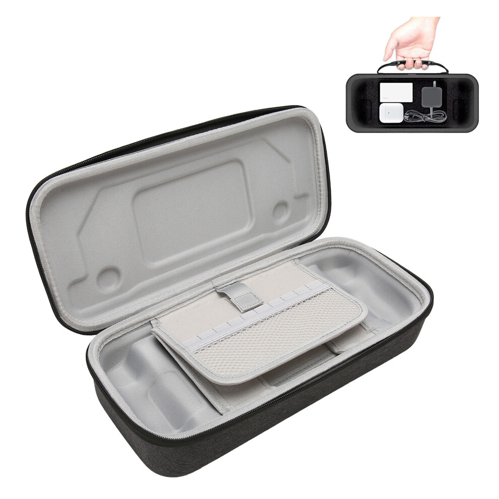 Handheld Console Carry Case Hard Shell Built In Storage Card Slot Stand Protective Travel Bag With Handle For Steam Deck Dark/Gray 8051315103575