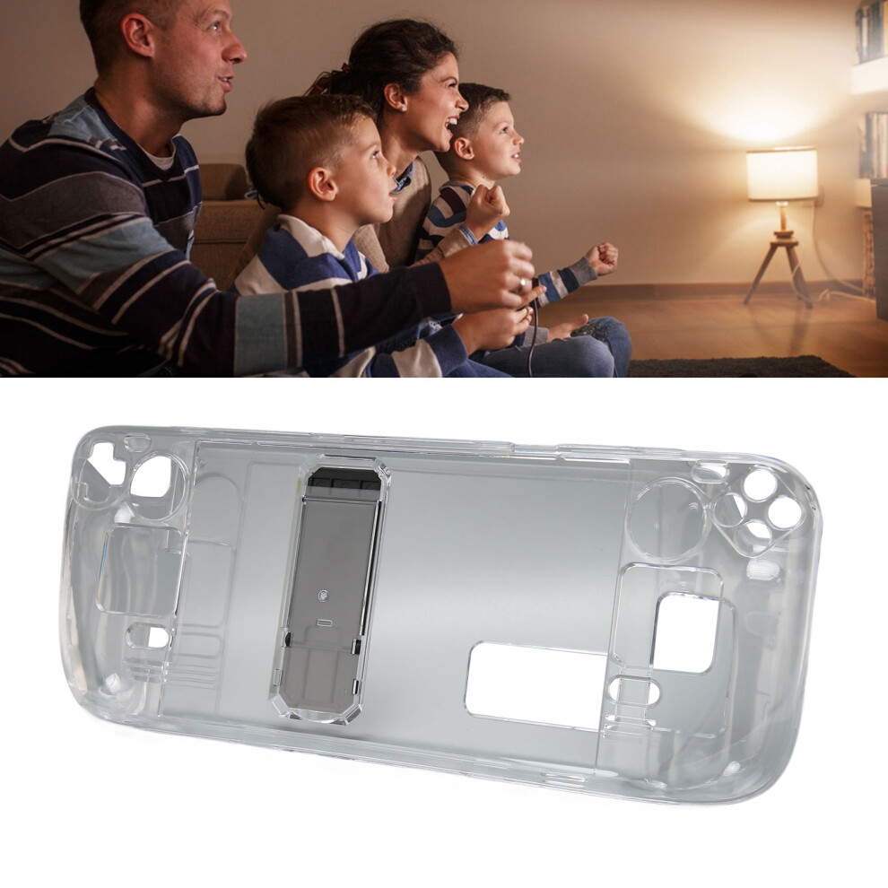 Clear Kickstand Case For Steam Deck Transparent Shock Absorption Prevent Slip Hard Pc Protective Case With Stand 8081315104388