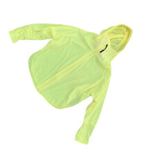 Kinder UV-Sonnenhut mit Hoodie, atmungsaktives Eissilber, fluorescentes Gelb