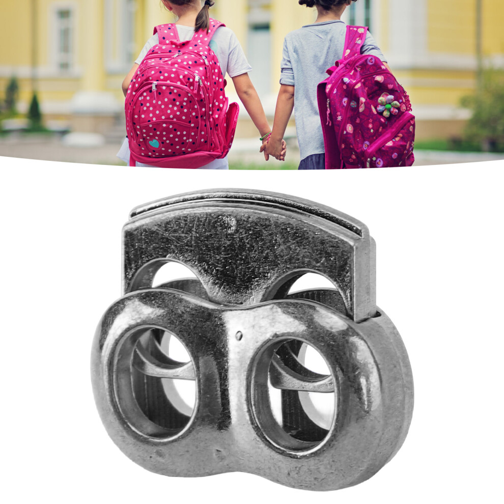 10Pcs Cord Lock Stopper Clamp Locker For Drawstring Shoelaces Lace Locking End Tightener Zinc Alloy Spring Buckle Round Ti Color 3191315107991