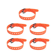5 Stück wiederverwendbare Gummischlauchbinder Kabel Organizer Schnallen - Orange