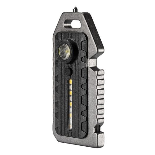 Mini LED Flashlight Keychain Light Waterproof Rechargeable Multi-functional Whistle Window Breaker Bottle Opener and Warning Light 2