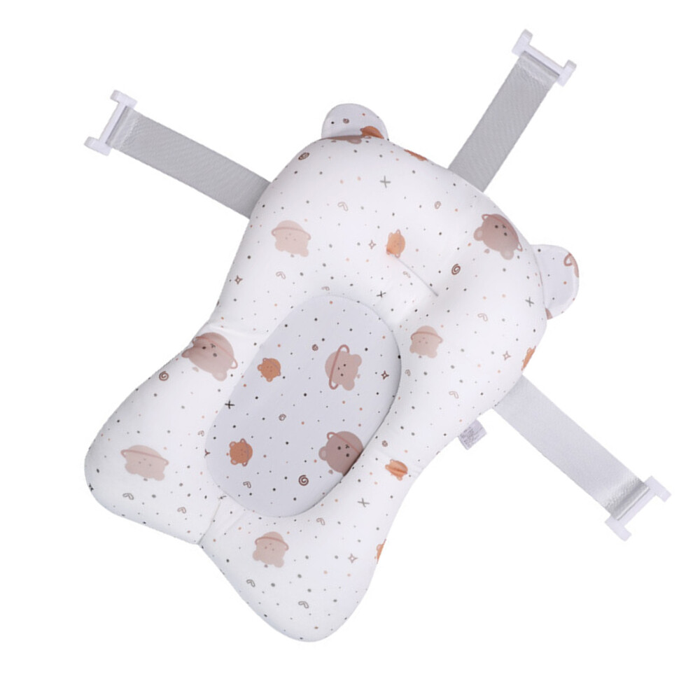 Baby Bath Cushion Floating Slip Resistant Adjustable Breathable Net Infant Bath Pillow White