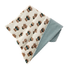 Baby Punktflanell-Decke, weich & warm, 4 Jahreszeiten, Kleiner Bär